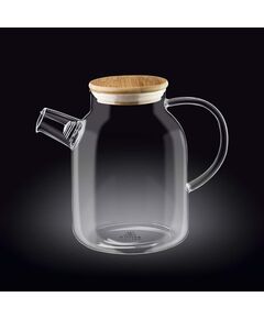 Чайник wilmax thermo glass 1600ml капак бамбук