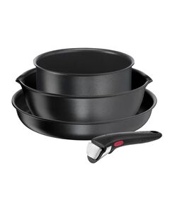 Комплект съдове за готвене tefal set 4pcs ind ing6 g6 daily chef noir