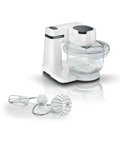 Кухненски робот bosch kitchen machine mum serie 2, 700 w, tritan bowl 3.8 l, 3d planetarymixing, 4 speeds, pastry set, white