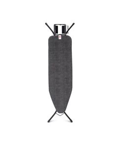 Маса за гладене brabantia b 124x38cm с поставка за ютия, denim black