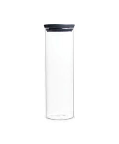 Буркан стъклен brabantia stackable 1.9l, dark grey