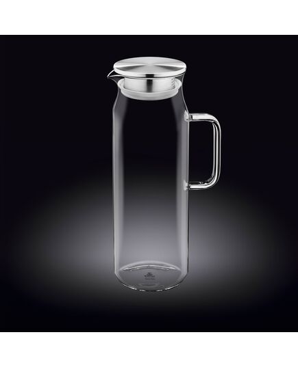 Кана с метален капак wilmax thermo glass 1500ml, термо стъкло