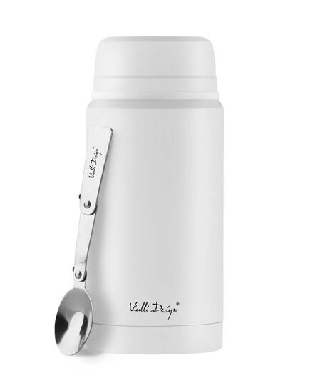 Термос за храна vialli design fuori 750ml с лъжичка бял