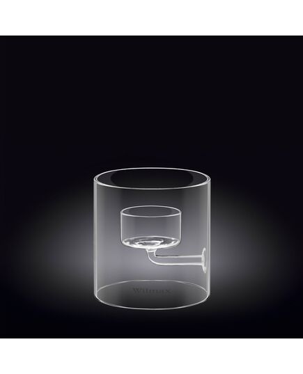 Единичен свещник 9cm, wilmax thermo glass