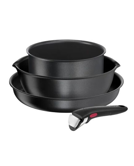 Комплект съдове за готвене tefal set 4pcs ind ing6 g6 daily chef noir