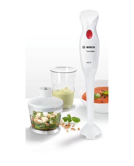 Пасатор bosch clevermixx 400 w jug & chopper white and deep red