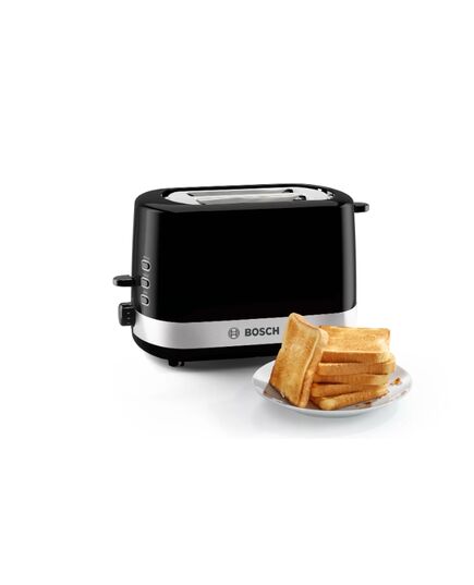 Тостер bosch compact toaster 800 w black