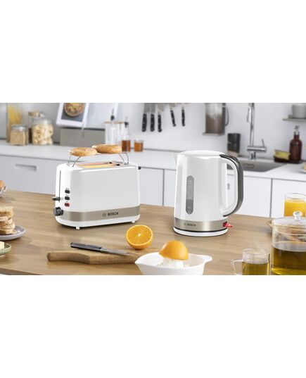 Тостер bosch compact toaster plastic white