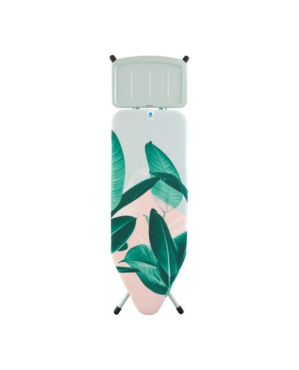 Маса за гладене brabantia c 124x45cm с поставка за парогенератор, tropical leaves