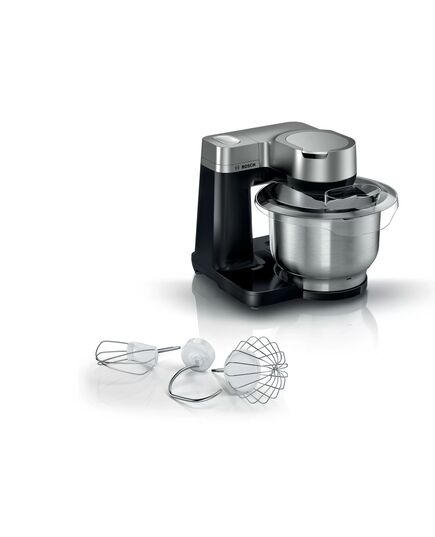 Кухненски робот bosch kitchen machine mum5, 900 w, multi-motion-drive, 7 speeds, 3.8l stainless steel bowl, black - silver