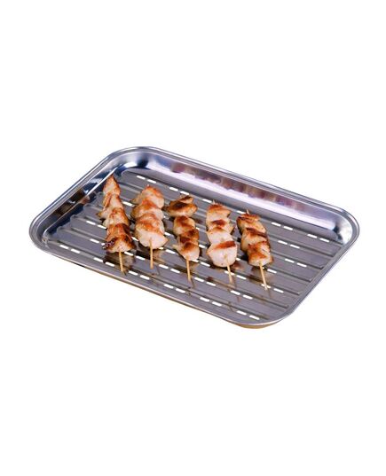 Тава за барбекю с прорези bergner bbq 34,5х24х2,5см