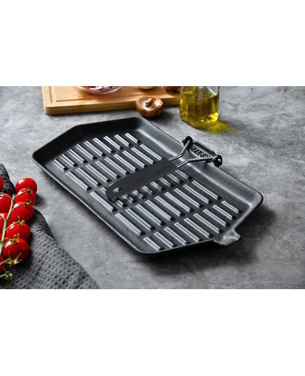 Грил тиган bergner bbq 34.3х20.4х2см чугун