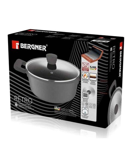 Тенджера с капак bergner retro 20х9.5см