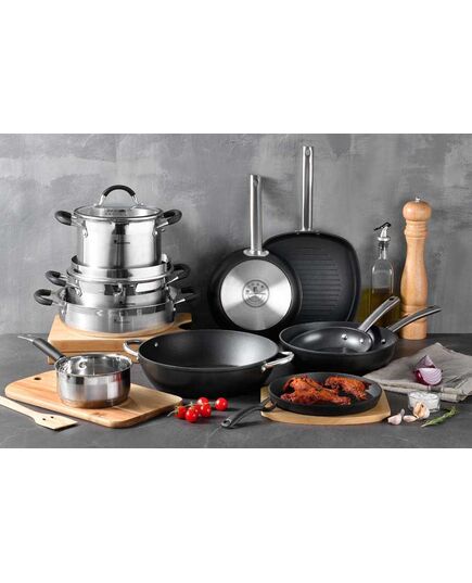 Тенджера masterpro foodies collection с капак, 24х12см 5л