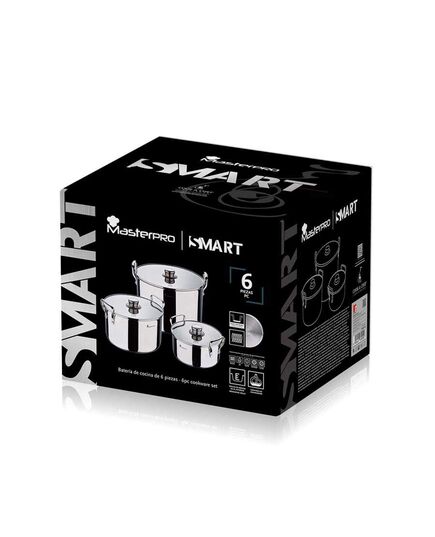 Комплект тенджери 6 части masterpro smart