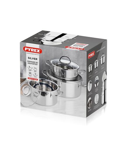 Комплект тенджери pyrex 6 части