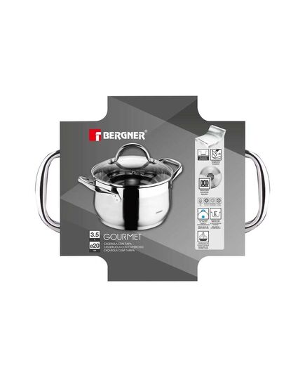 Тенджера bergner gourmet 20х11.5 см 3.3 л