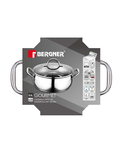 Тенджера bergner gourmet 28х13 см 8 л