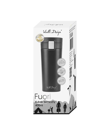 Термо чаша vially design fuori 400ml графит