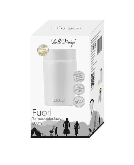 Термос за храна vialli design fuori 500ml бял