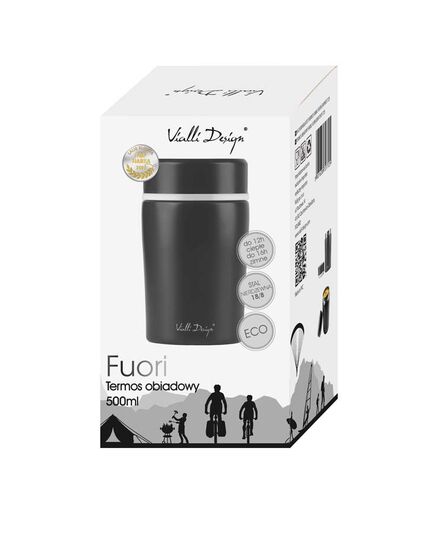 Термос за храна vialli design fuori 500ml графит