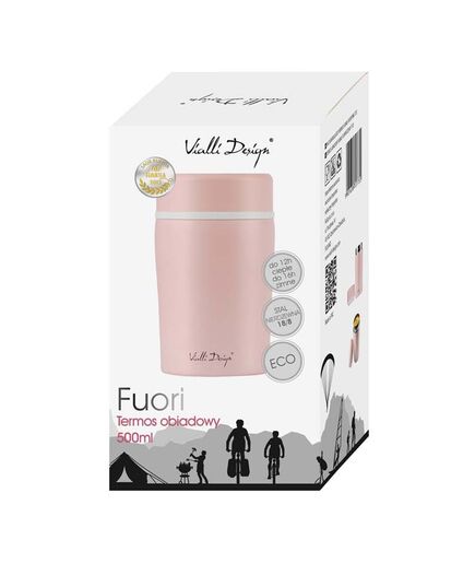 Термос за храна vialli design fuori 500ml розов