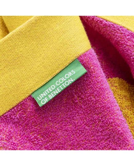 Плажна кърпа benetton summer xl 180х180см лилаво и жълто