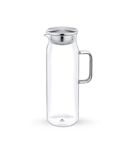 Кана с метален капак wilmax thermo glass 1500ml, термо стъкло