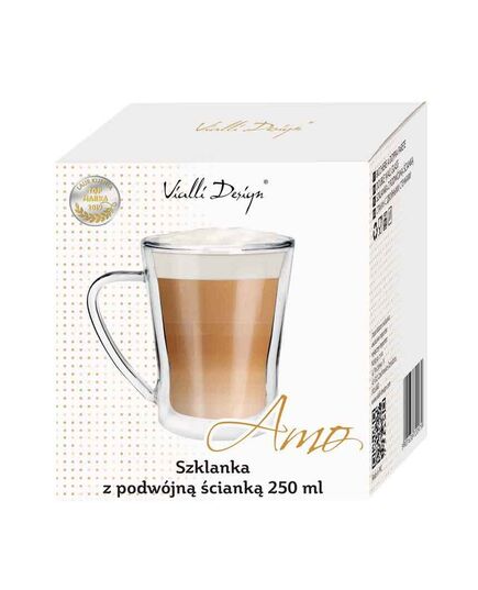 Двустенна чаша за чай vialli design amo 250ml