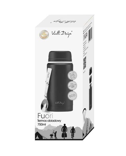 Термос за храна vialli design fuori 750ml с лъжичка графит