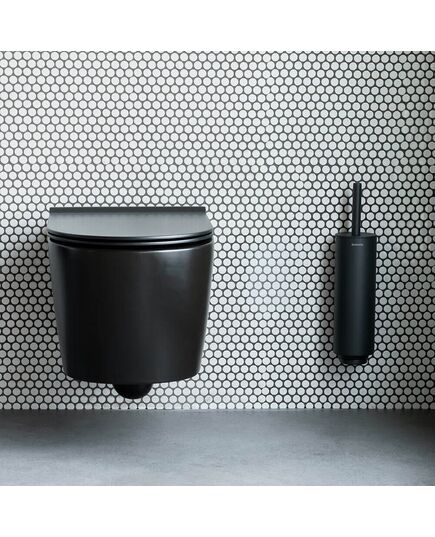 Четка за тоалетна със стойка brabantia mindset mineral infinite grey