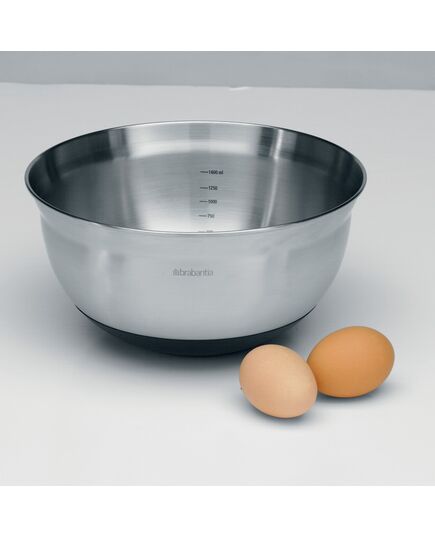 Купа за бъркане brabantia 1.6l, matt steel / black