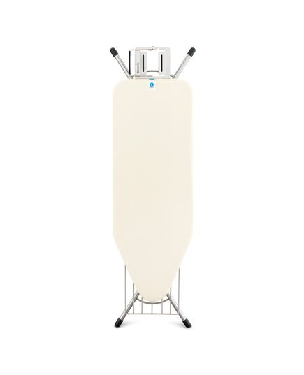 Маса за гладене brabantia c 124x45cm с поставка за ютия и рафт за дрехи, ecru