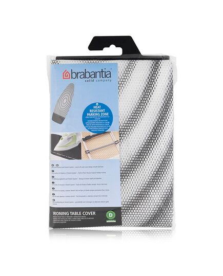 Калъф за маса за гладене brabantia d 135x45cm с топлоустойчива зона за ютия, 2mm, titan oval