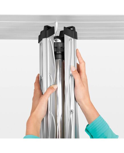 Външен простор brabantia topspinner 50m, метален шип за вкопаване, metallic grey