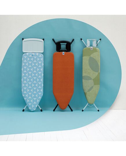 Маса за гладене brabantia b 124x38cm с поставка за ютия, calm rustle