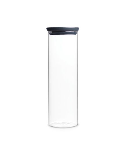 Буркан стъклен brabantia stackable 1.9l, dark grey