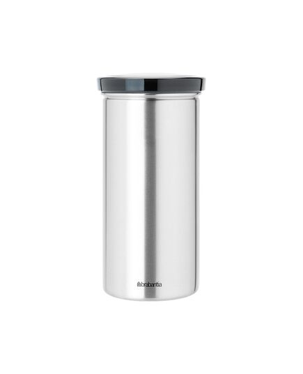 Буркан за 18 броя кафе-капсули brabantia matt steel fingerprint proof, grey lid