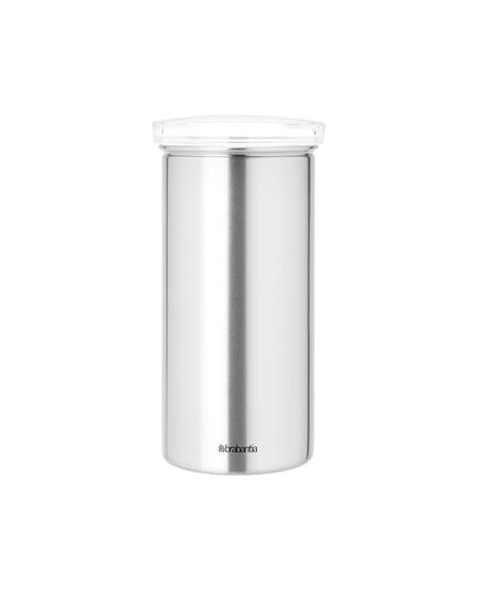 Буркан brabantia за 18 броя кафе-капсули, matt steel fingerprint proof, transparent lid