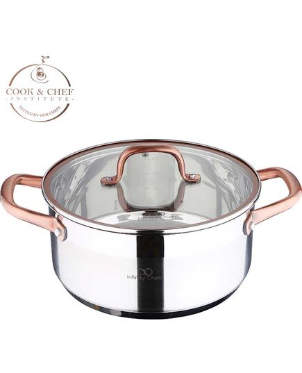 Тенджера с капак infinity chefs copper 24х10.5см 4.5л