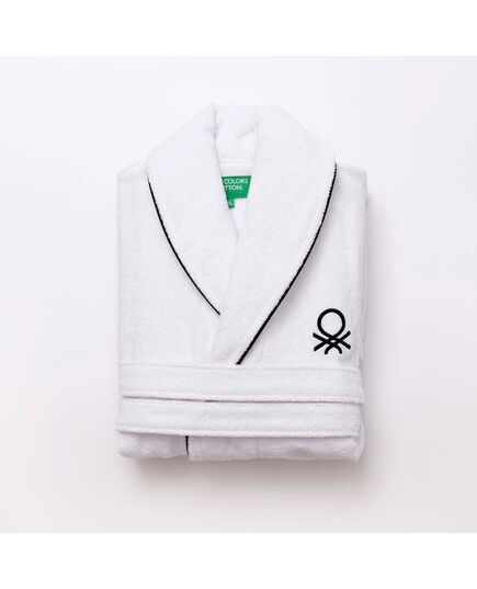 Халат за баня benetton b&w l/xl бял