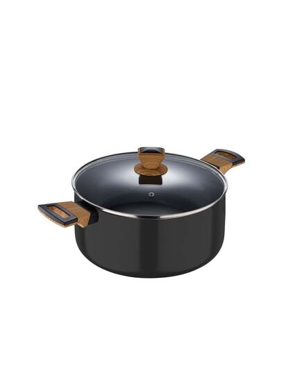 Тенджера bergner earth black 20х11.5см с капак